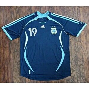 Argentina 2006 World Cup Away Lionel Messi Jersey #19 Large